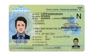 Nova Scotia Driving License