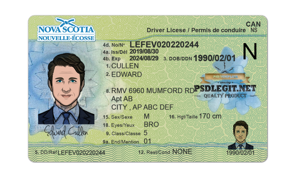 Nova Scotia Driving License